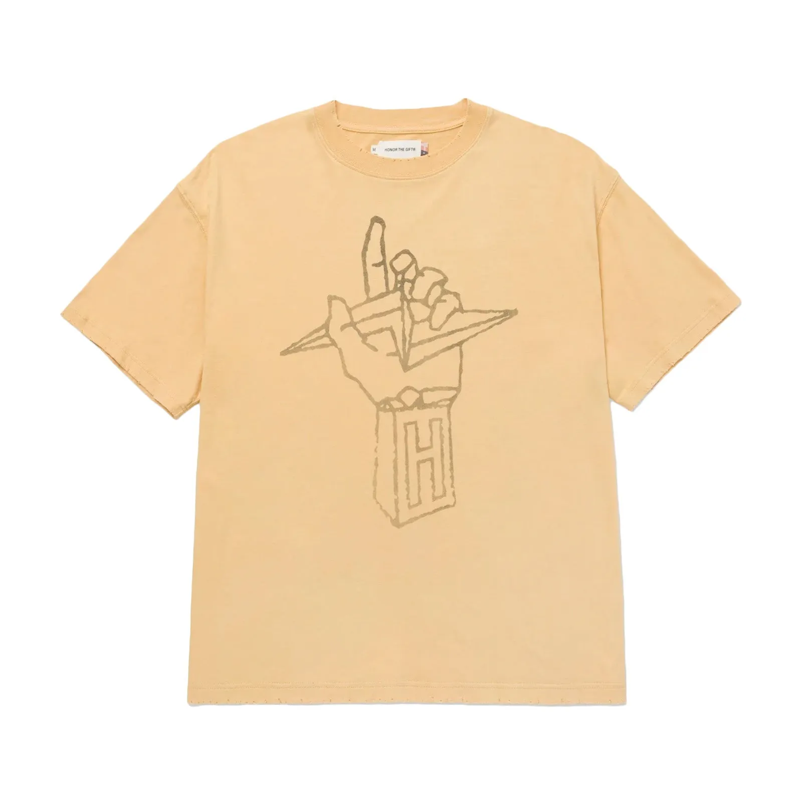 Honor The Gift Lightning Hand T-Shirt 'Yellow'