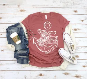 {Hope Is My Anchor} screen print tee