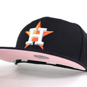 Houston Astros New Era 59Fifty Fitted Hat (Team Color Pink Under Brim)