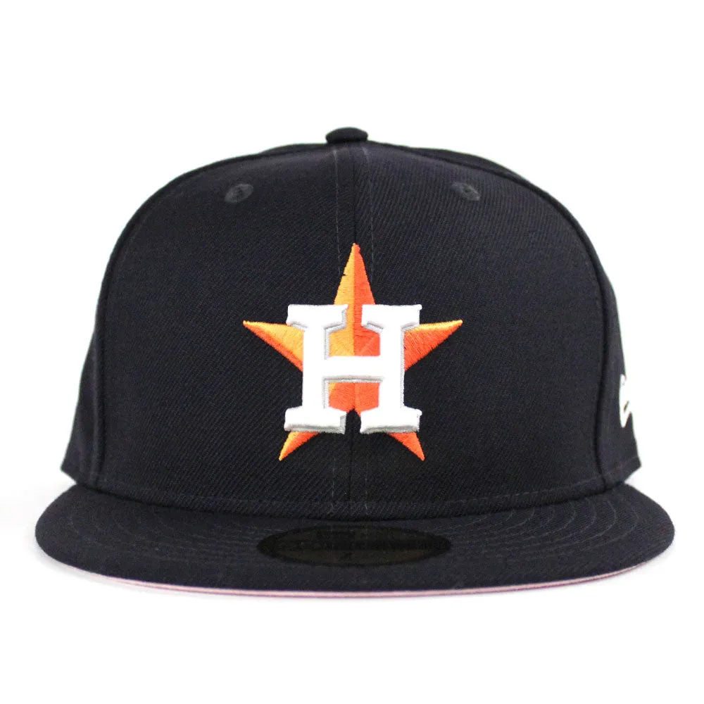 Houston Astros New Era 59Fifty Fitted Hat (Team Color Pink Under Brim)