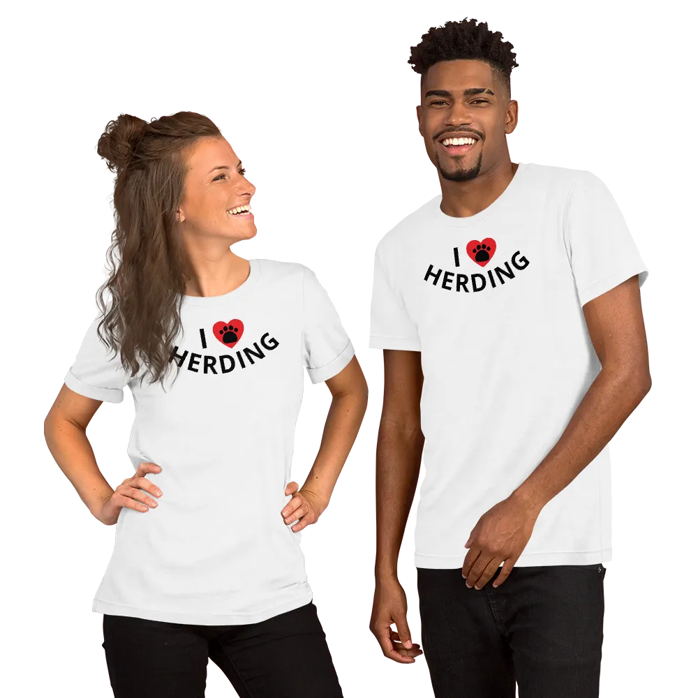 I Heart w/ Paw Herding T-Shirts - Light