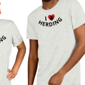 I Heart w/ Paw Herding T-Shirts - Light