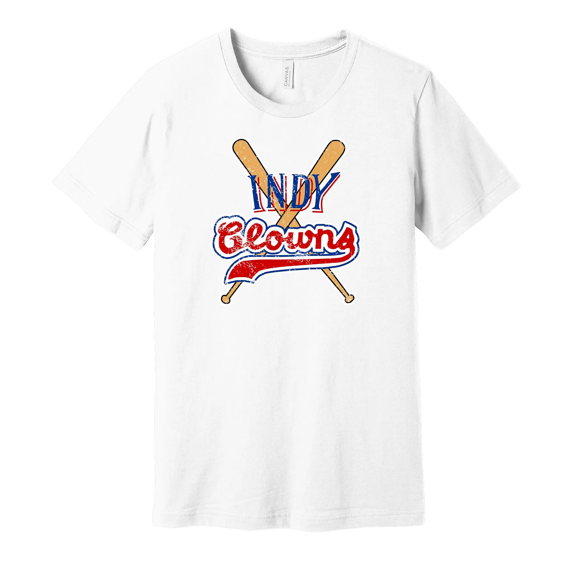 Indianapolis Clowns Distressed Logo Shirt - Defunct Baseball Team - Celebrate Indy Heritage and History - Hyper Than Hype