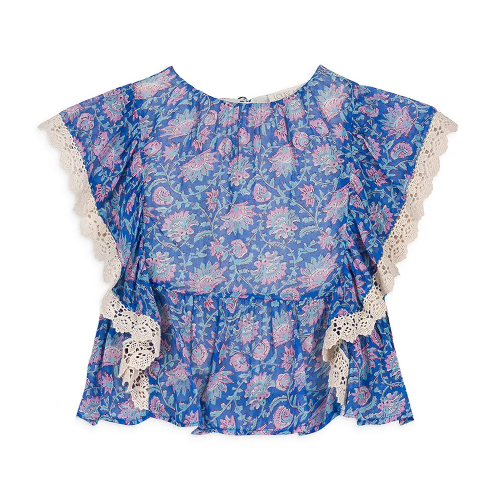 Ines Blouse | Blue Capri Cove