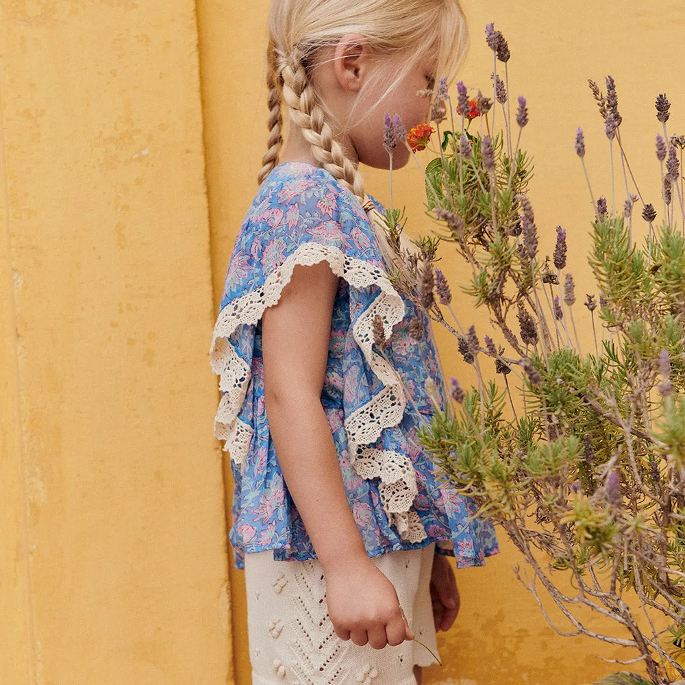 Ines Blouse | Blue Capri Cove