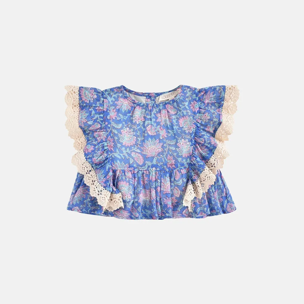 Ines Blouse | Blue Capri Cove