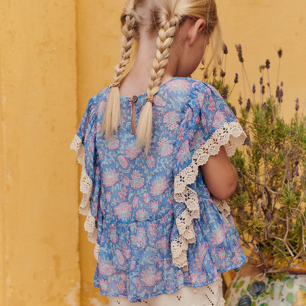 Ines Blouse | Blue Capri Cove