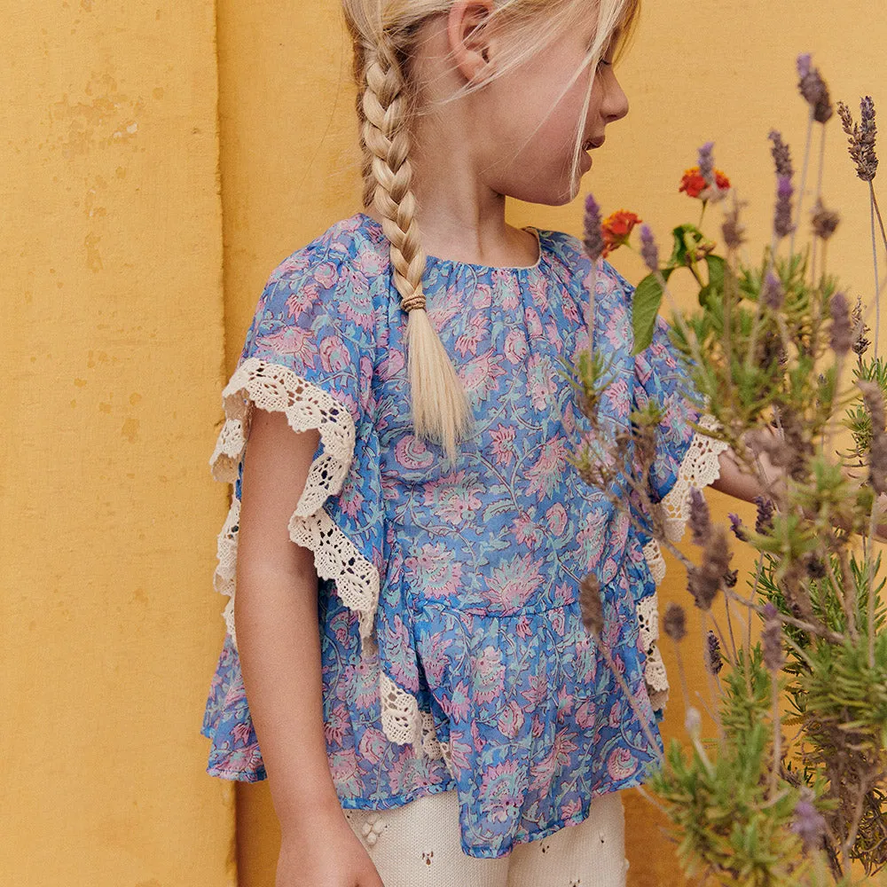 Ines Blouse | Blue Capri Cove