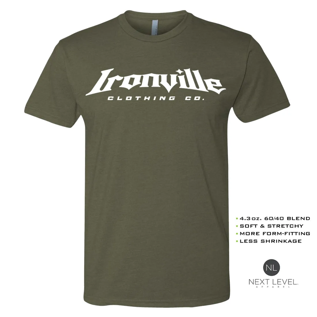 Ironville GAINS MADE Soft-Blend Fitted Gym T-Shirt