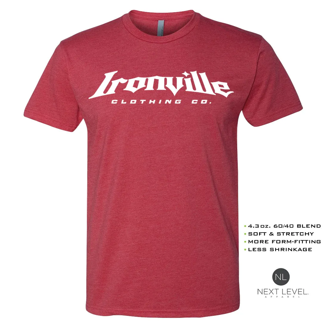 Ironville GAINS MADE Soft-Blend Fitted Gym T-Shirt