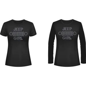Jeeper Girl Grill Rhinestone Tee Short or Long  Sleeve