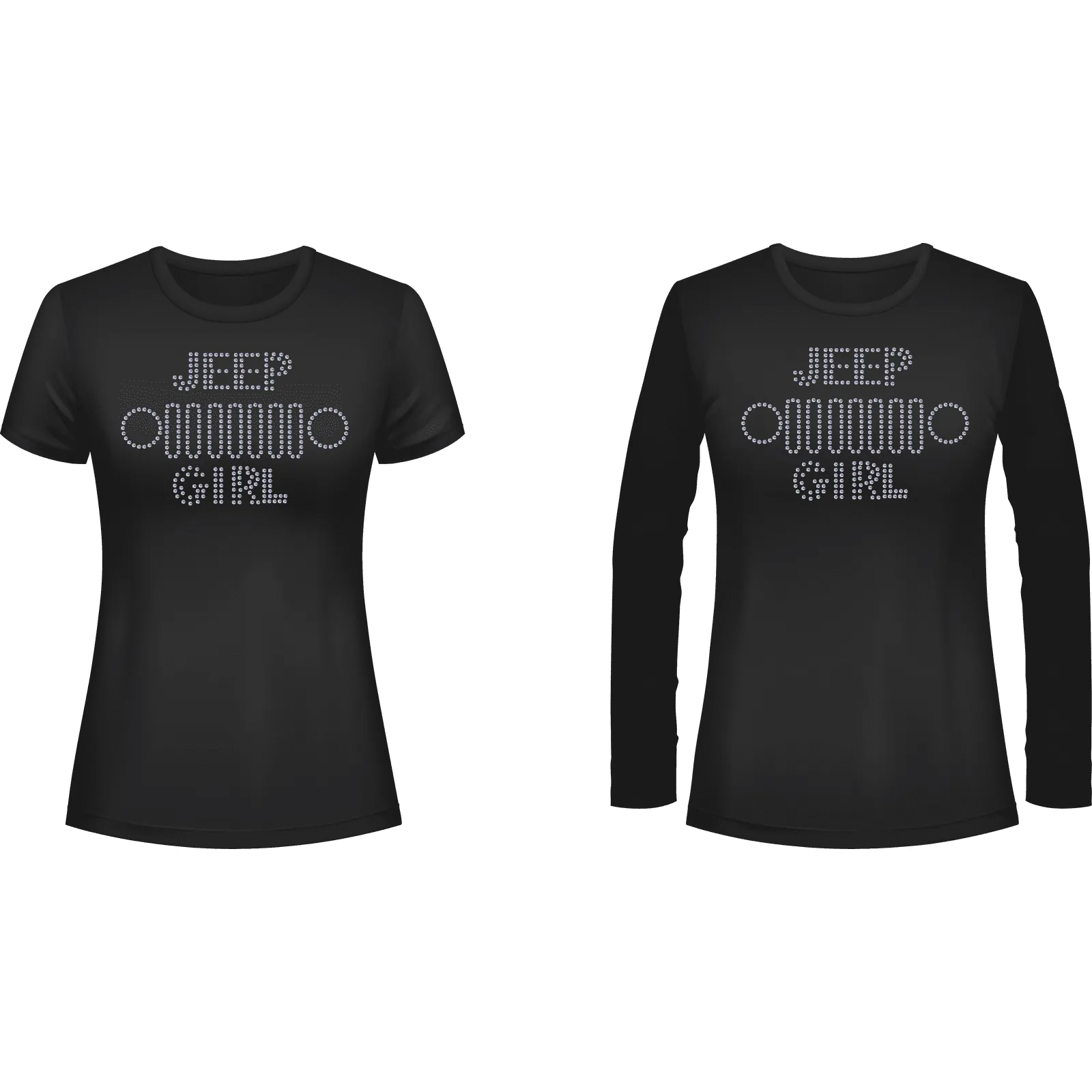 Jeeper Girl Grill Rhinestone Tee Short or Long  Sleeve