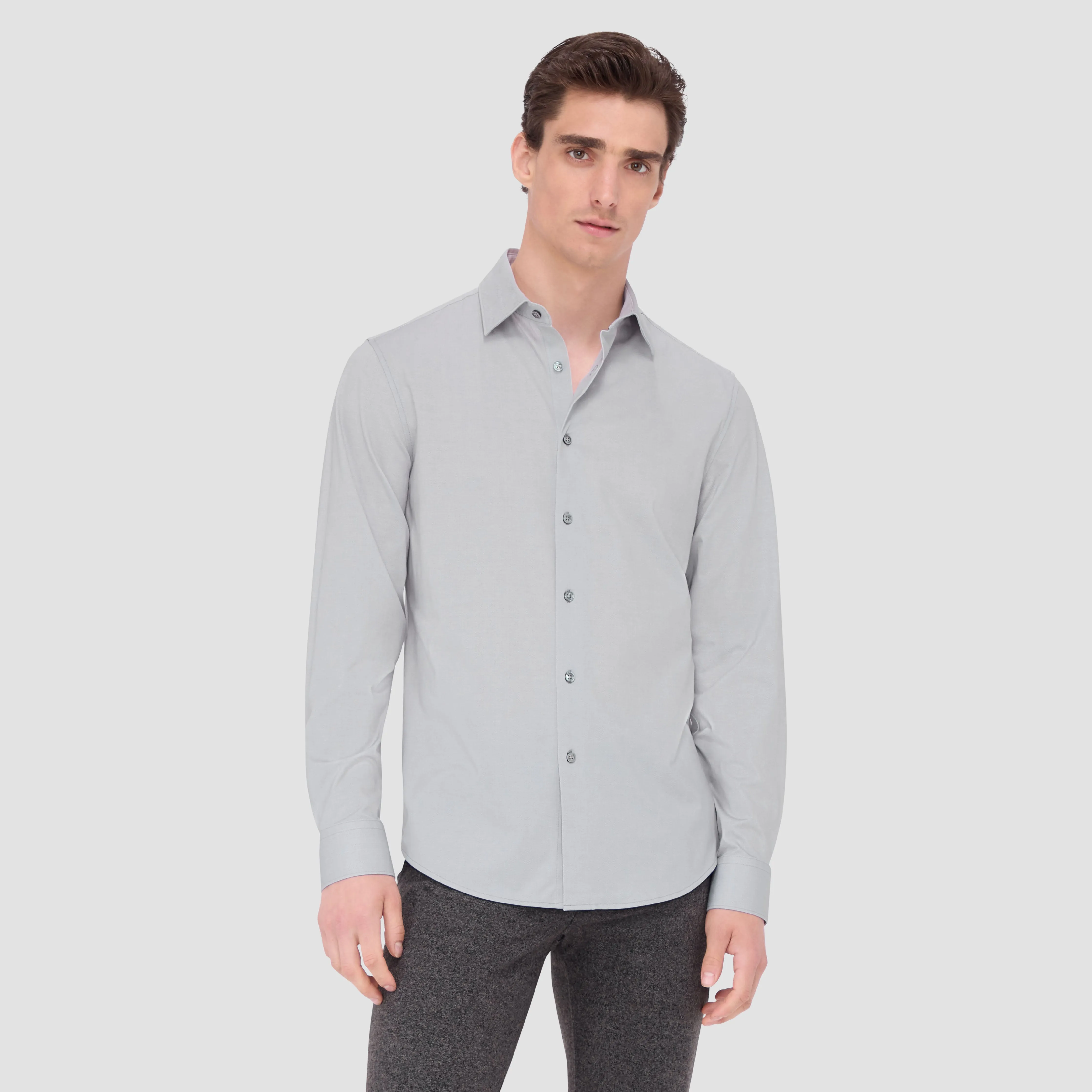 Jimmy Double Sided Herringbone/Check OoohCotton Shirt