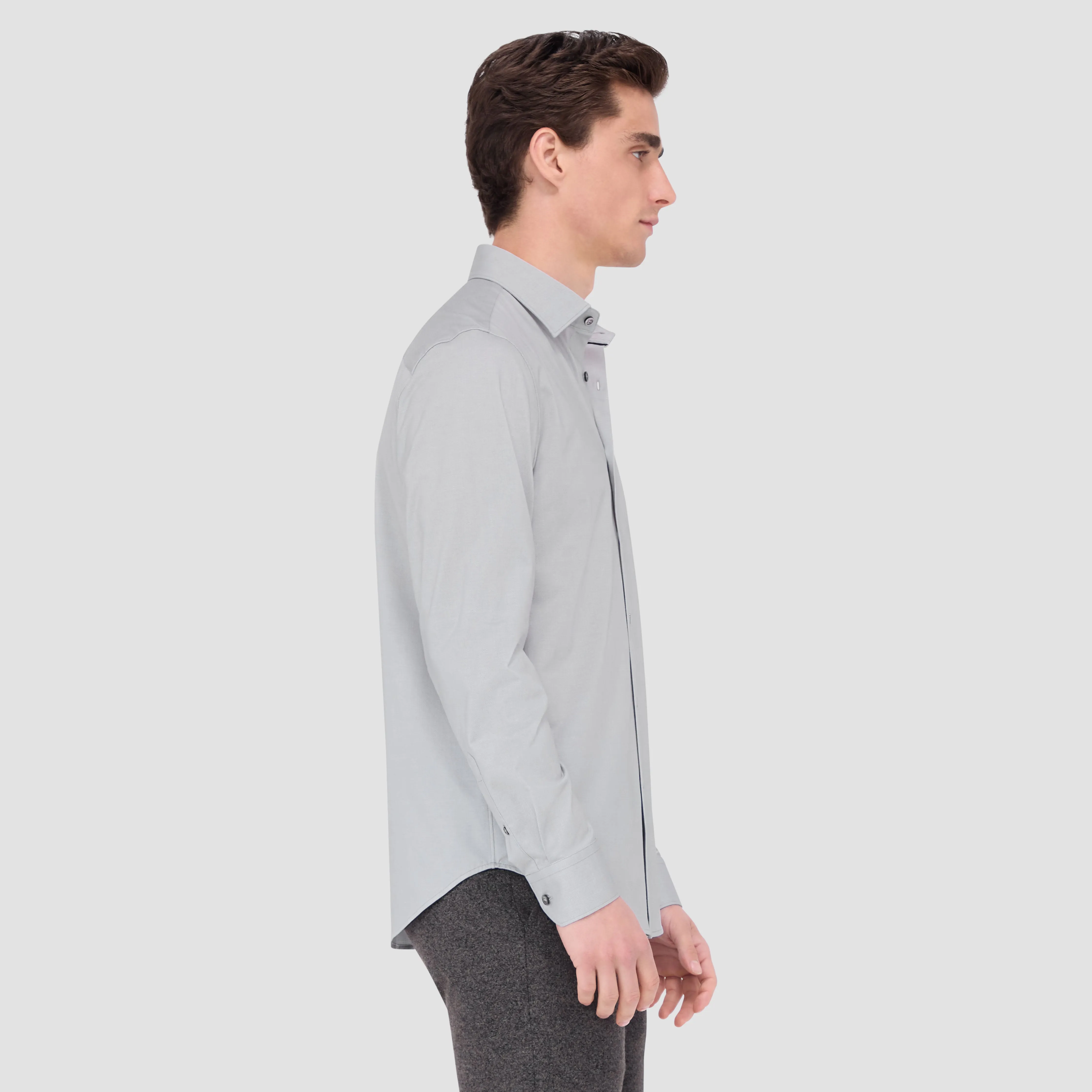 Jimmy Double Sided Herringbone/Check OoohCotton Shirt