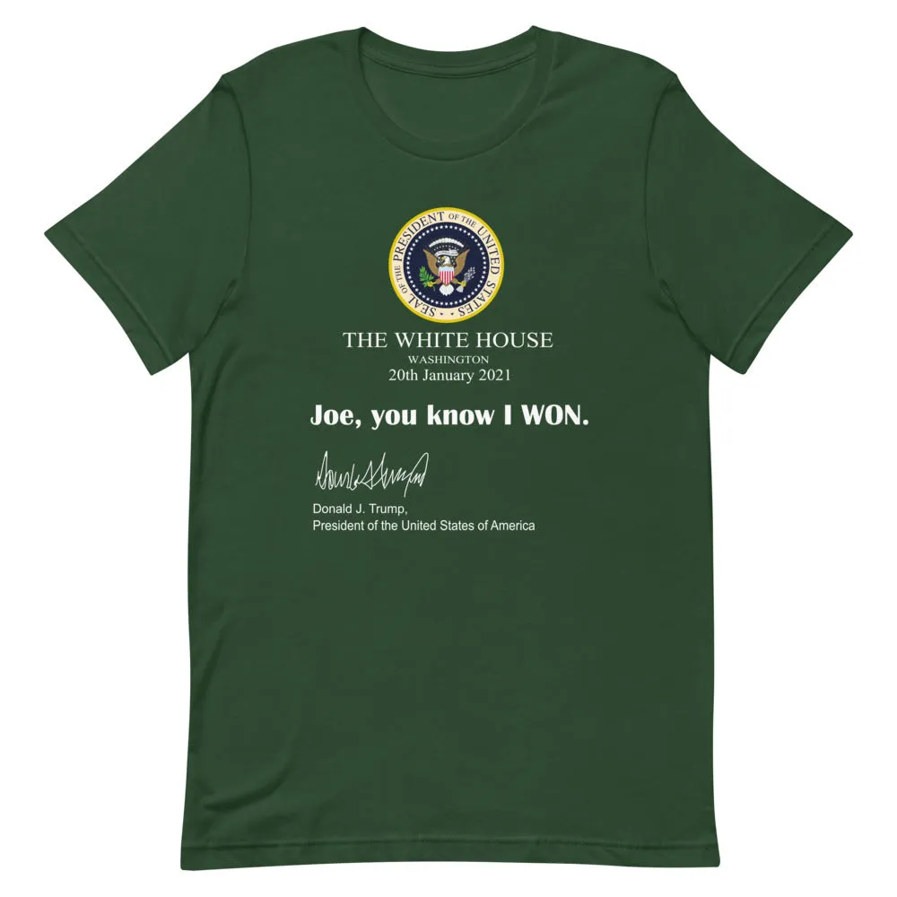 Joe You know I won! Short-Sleeve Unisex T-Shirt