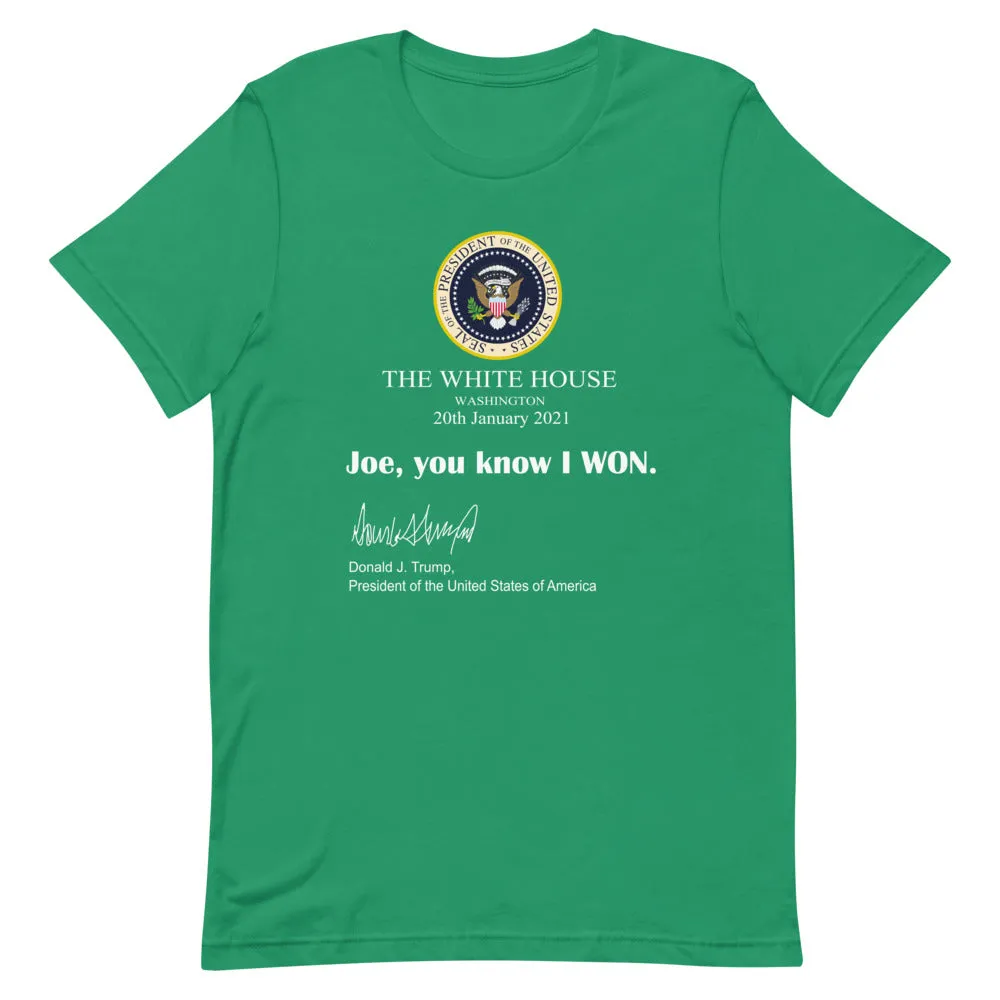 Joe You know I won! Short-Sleeve Unisex T-Shirt