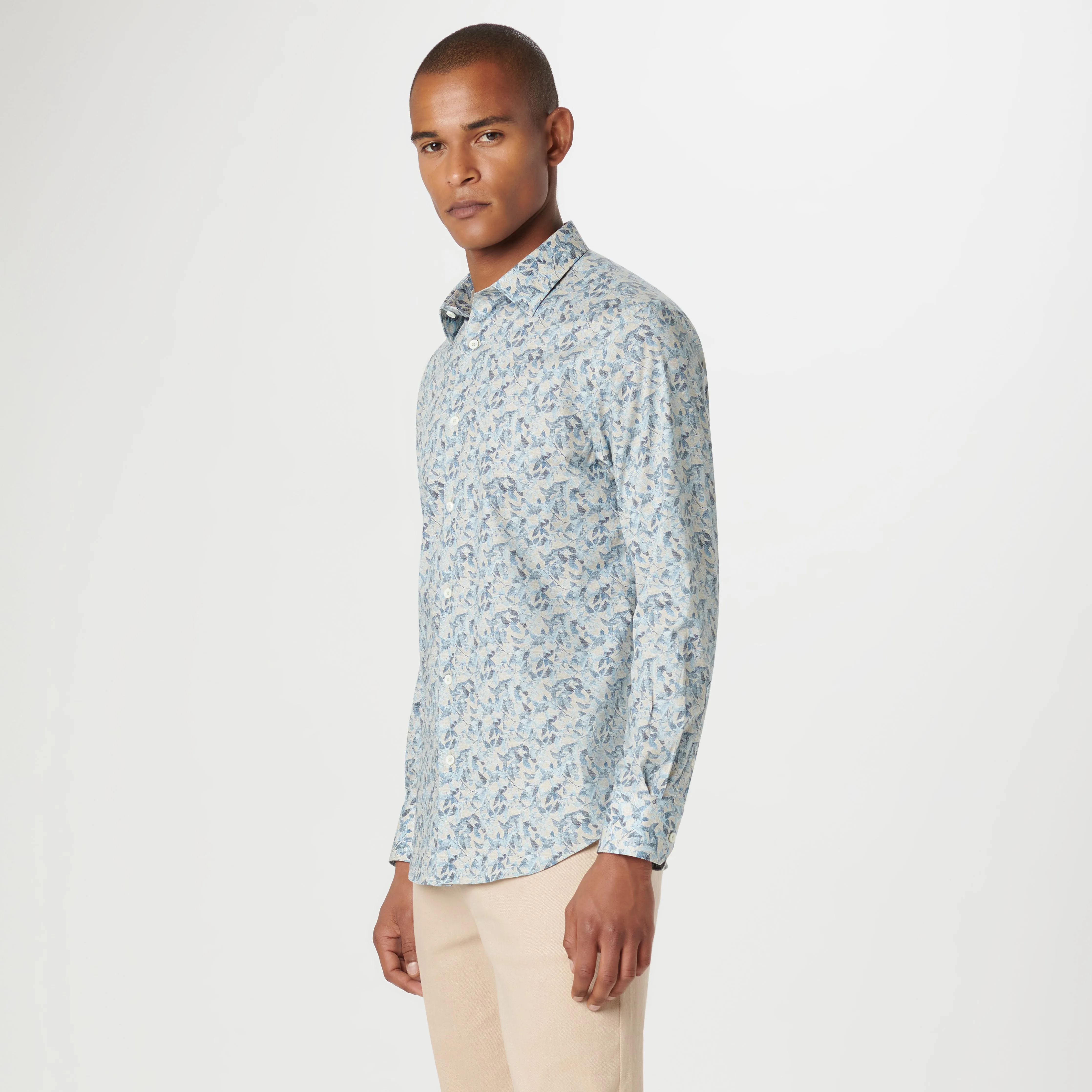 Julian Leaf Print Shirt