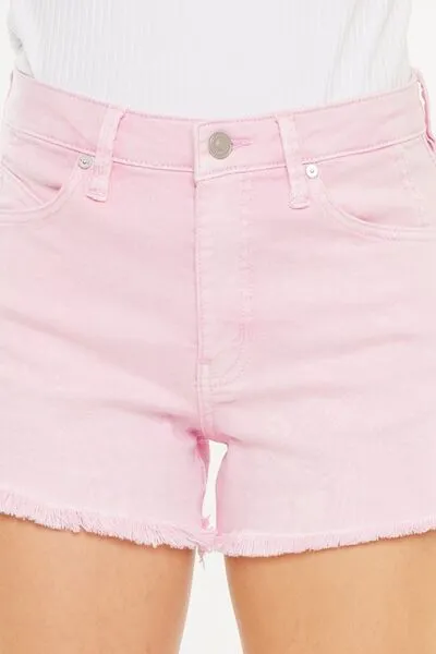 Julie Kancan Raw Hem High Waist Denim Shorts