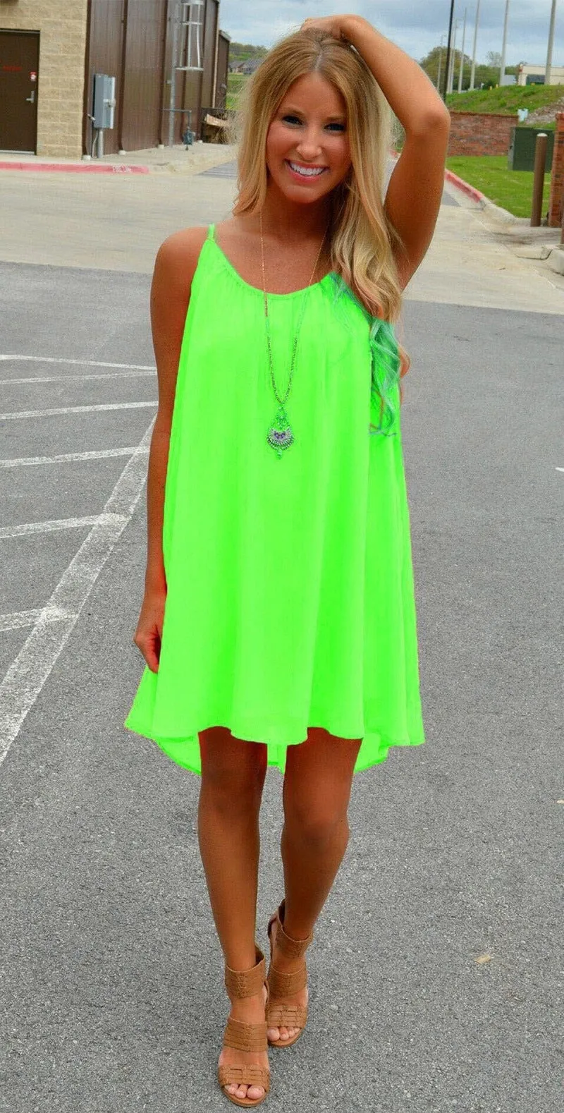 Julie Lawrence Chiffon Baby Doll Dress