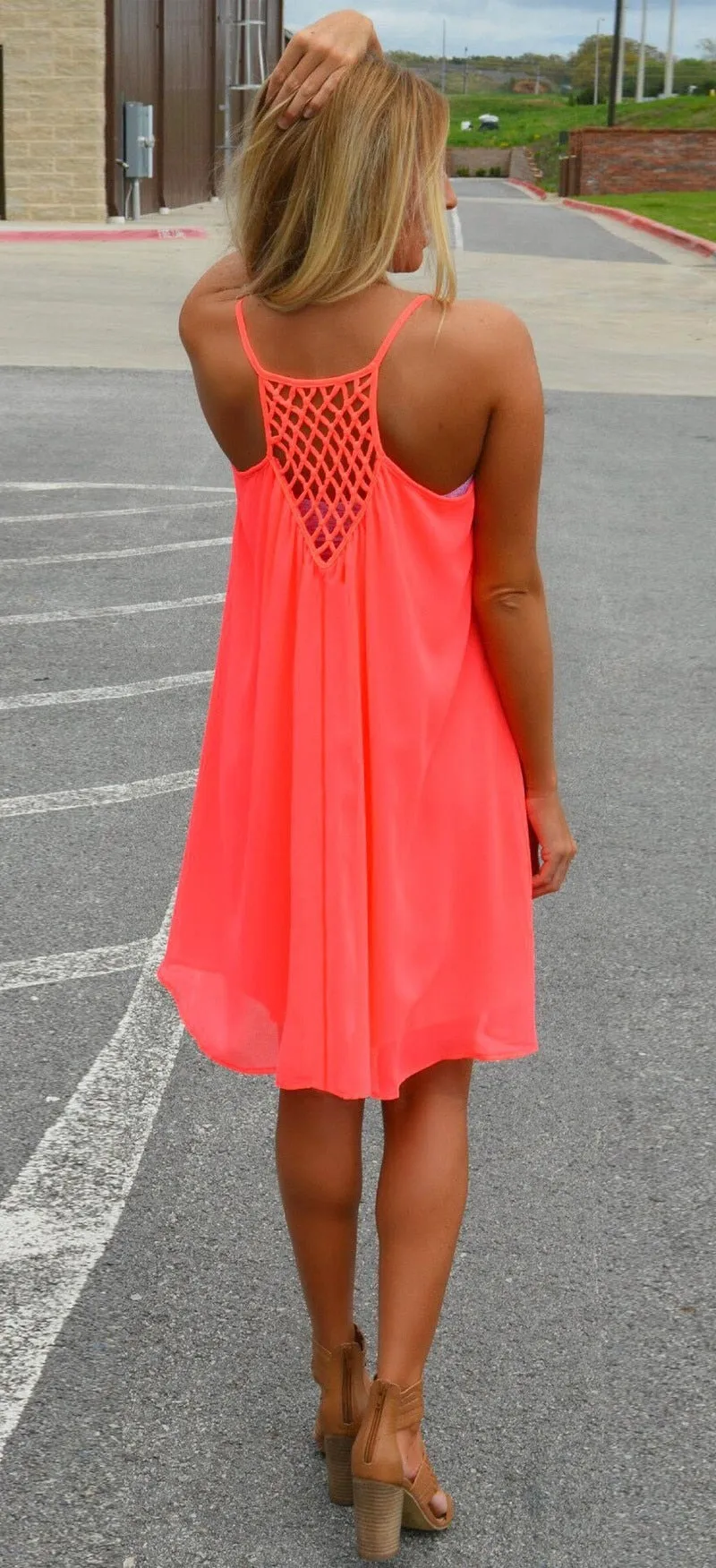Julie Lawrence Chiffon Baby Doll Dress