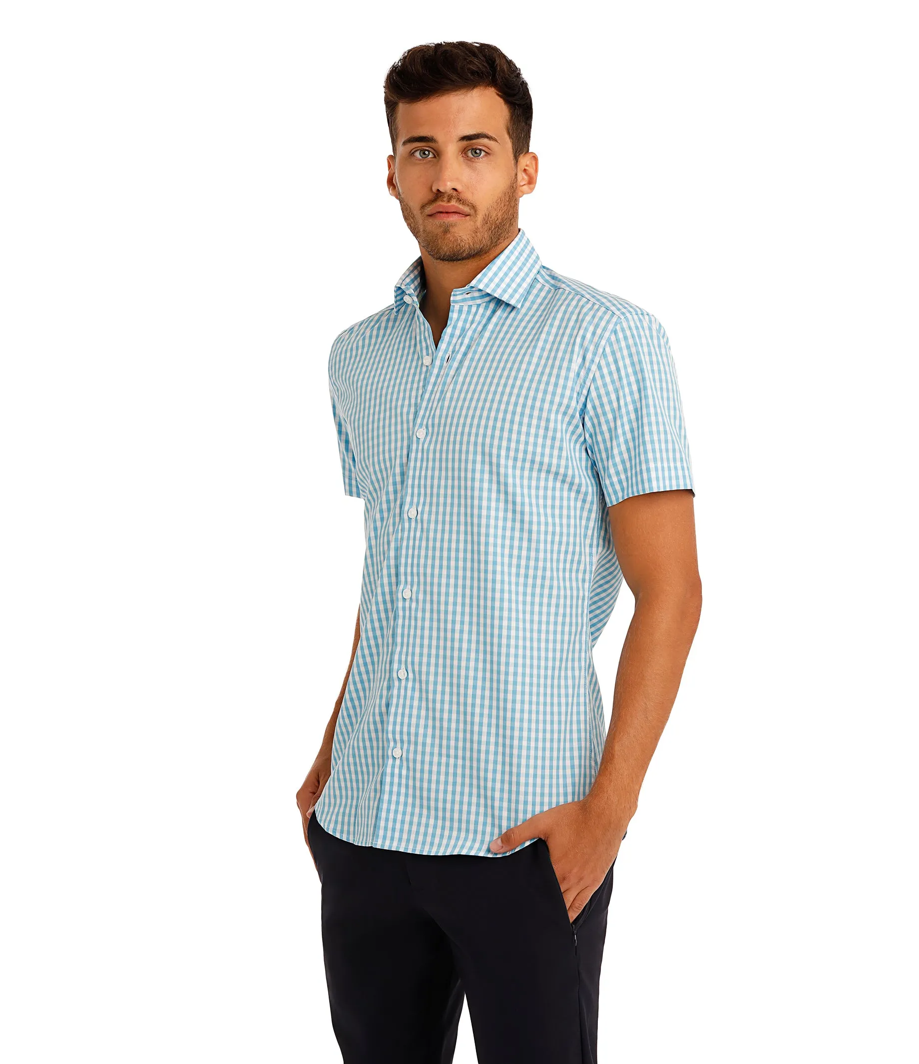 JUSTIN CHECKERED BLUE SHIRT