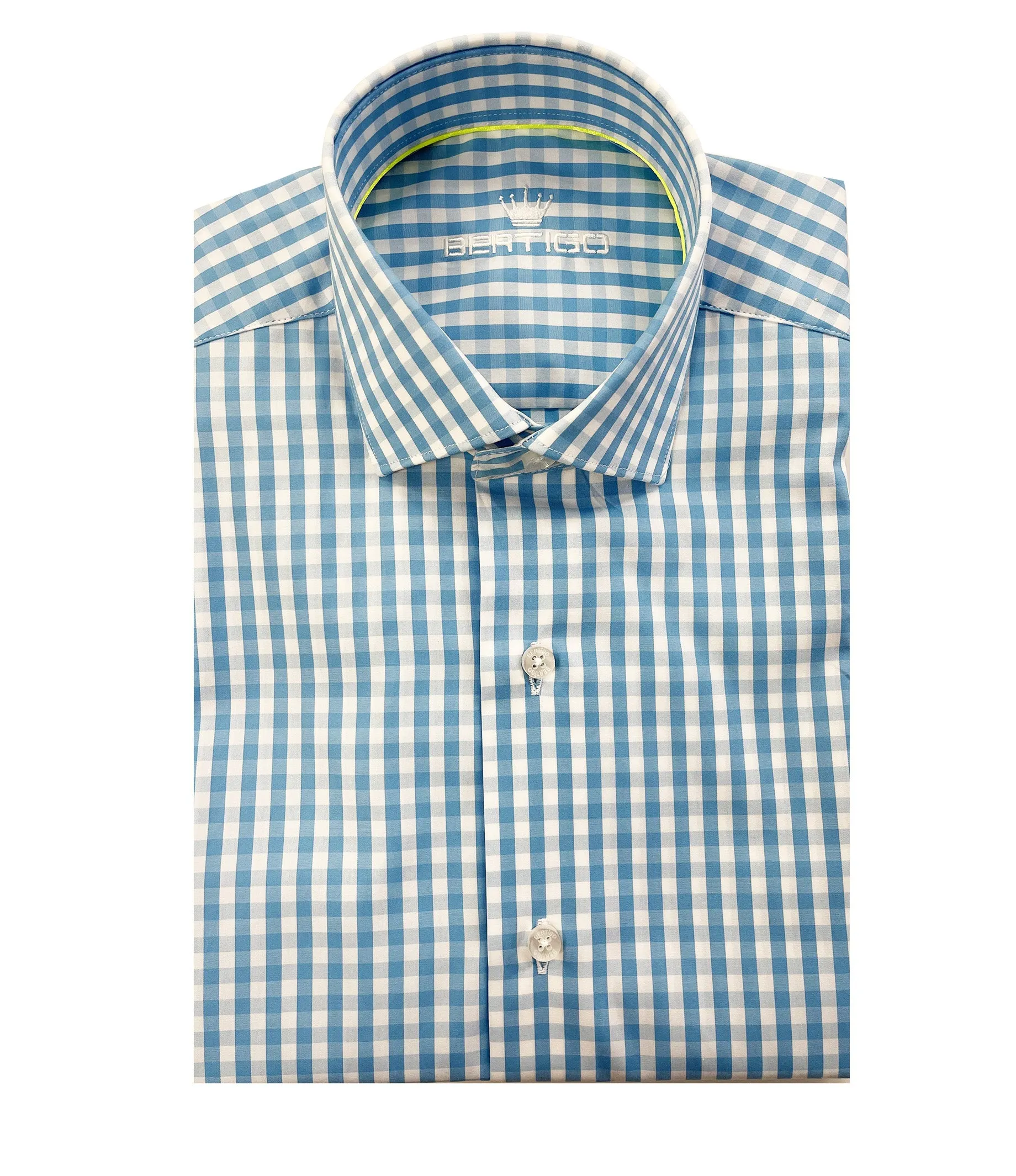 JUSTIN CHECKERED BLUE SHIRT