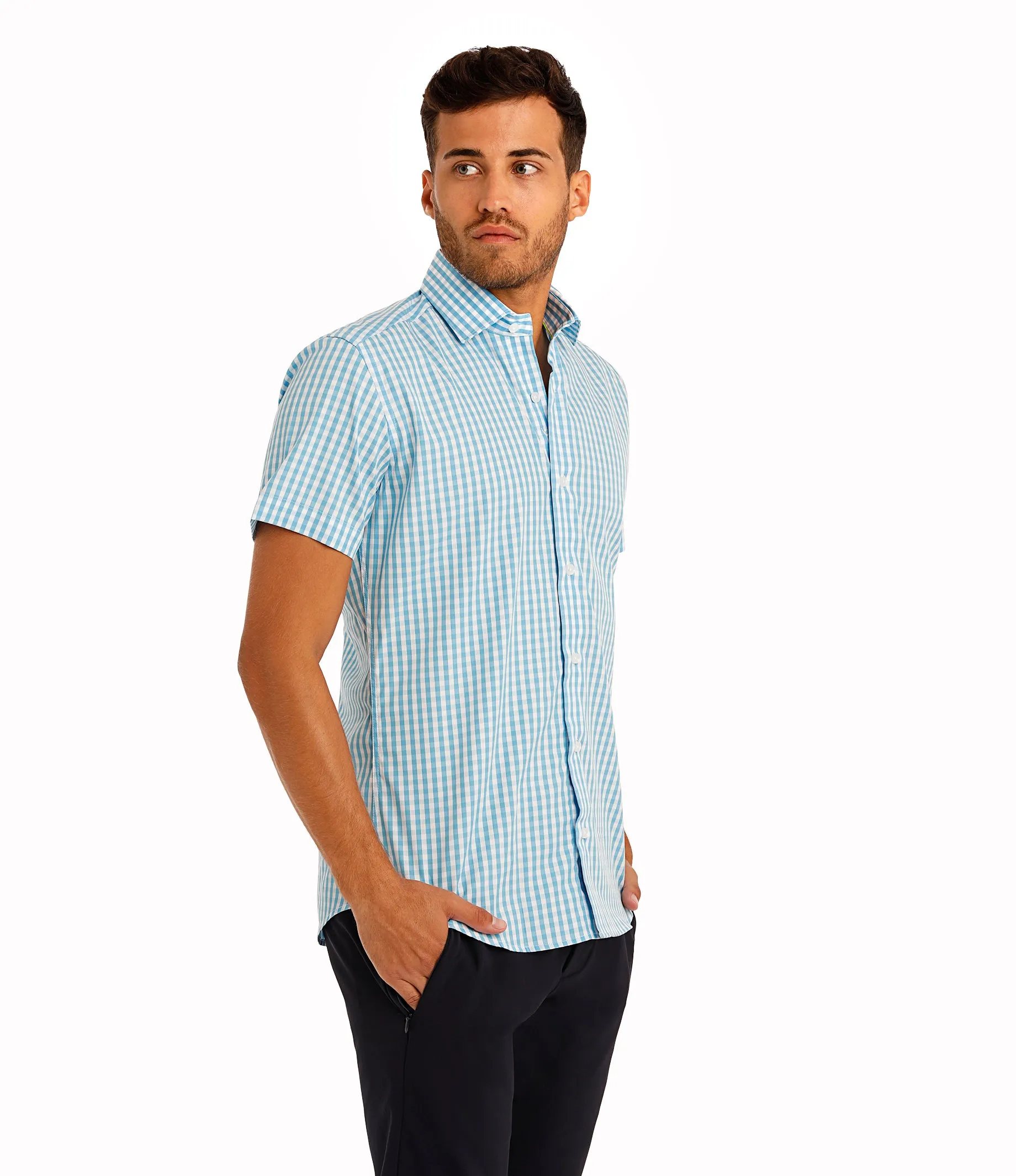 JUSTIN CHECKERED BLUE SHIRT