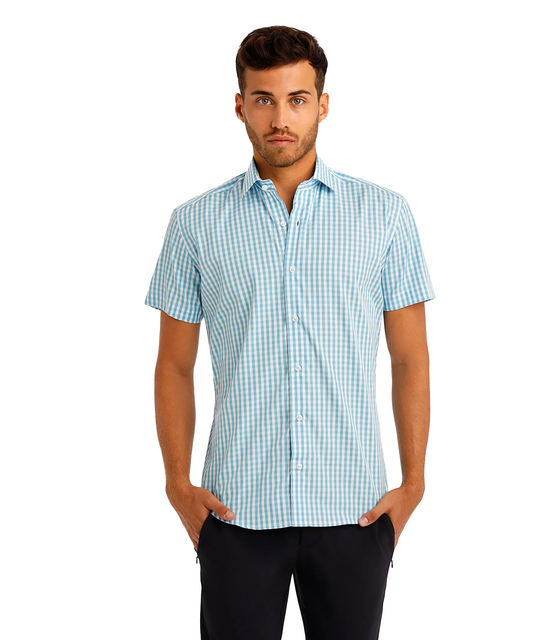 JUSTIN CHECKERED BLUE SHIRT