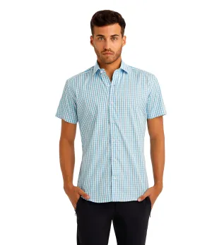 JUSTIN CHECKERED BLUE SHIRT