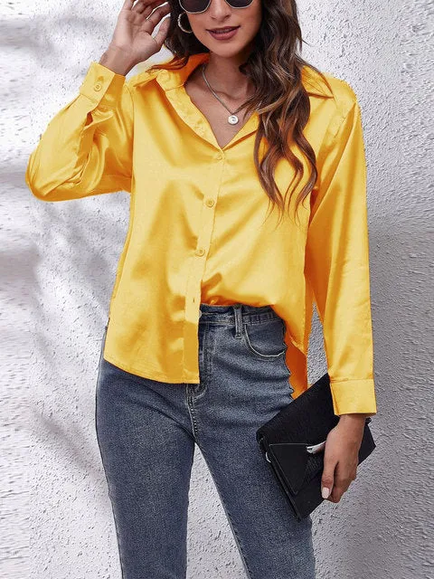 Karin | Silky Long Sleeve Women's Blouse