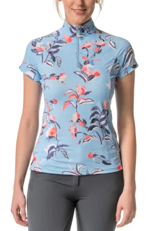 Kastel of Denmark Light Blue Watercolor Cap Sleeve Shirt