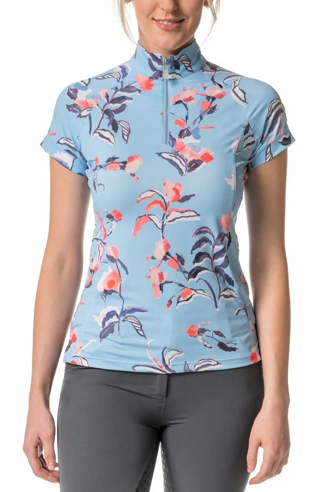 Kastel of Denmark Light Blue Watercolor Cap Sleeve Shirt