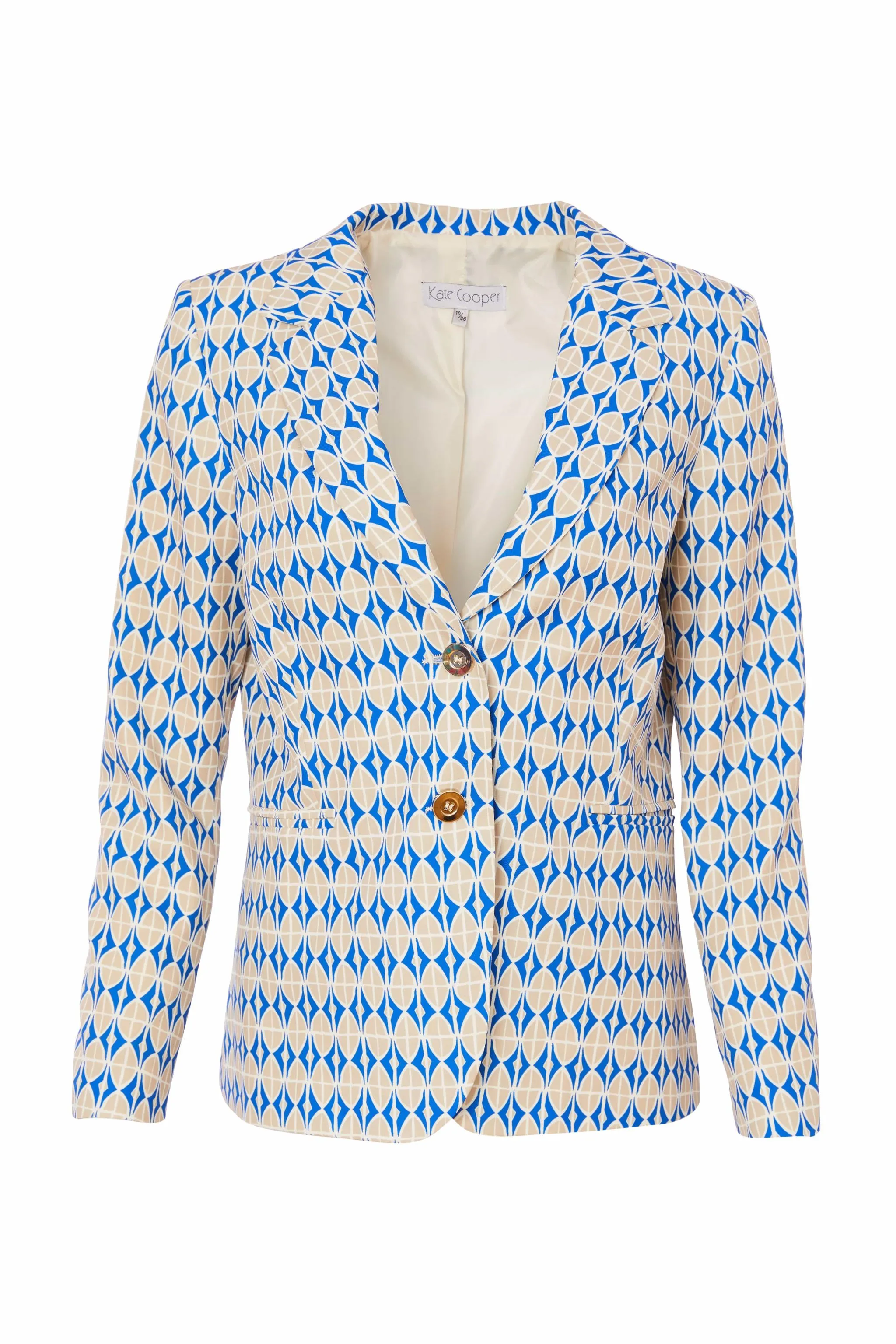 Kate Cooper Single Breasted Oval Graphic Blazer Jacket KCS25117