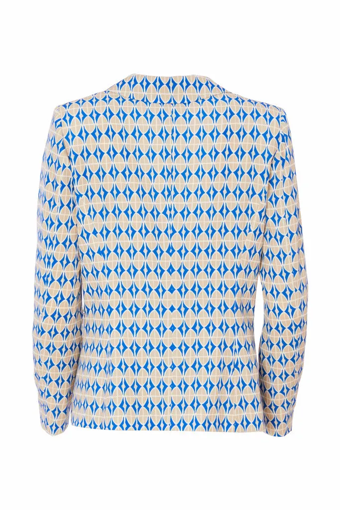 Kate Cooper Single Breasted Oval Graphic Blazer Jacket KCS25117