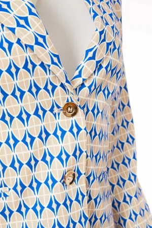 Kate Cooper Single Breasted Oval Graphic Blazer Jacket KCS25117