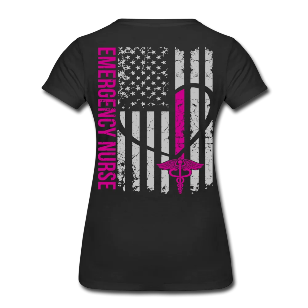 Kim Emergency Nurse Flag Women’s Premium T-Shirt