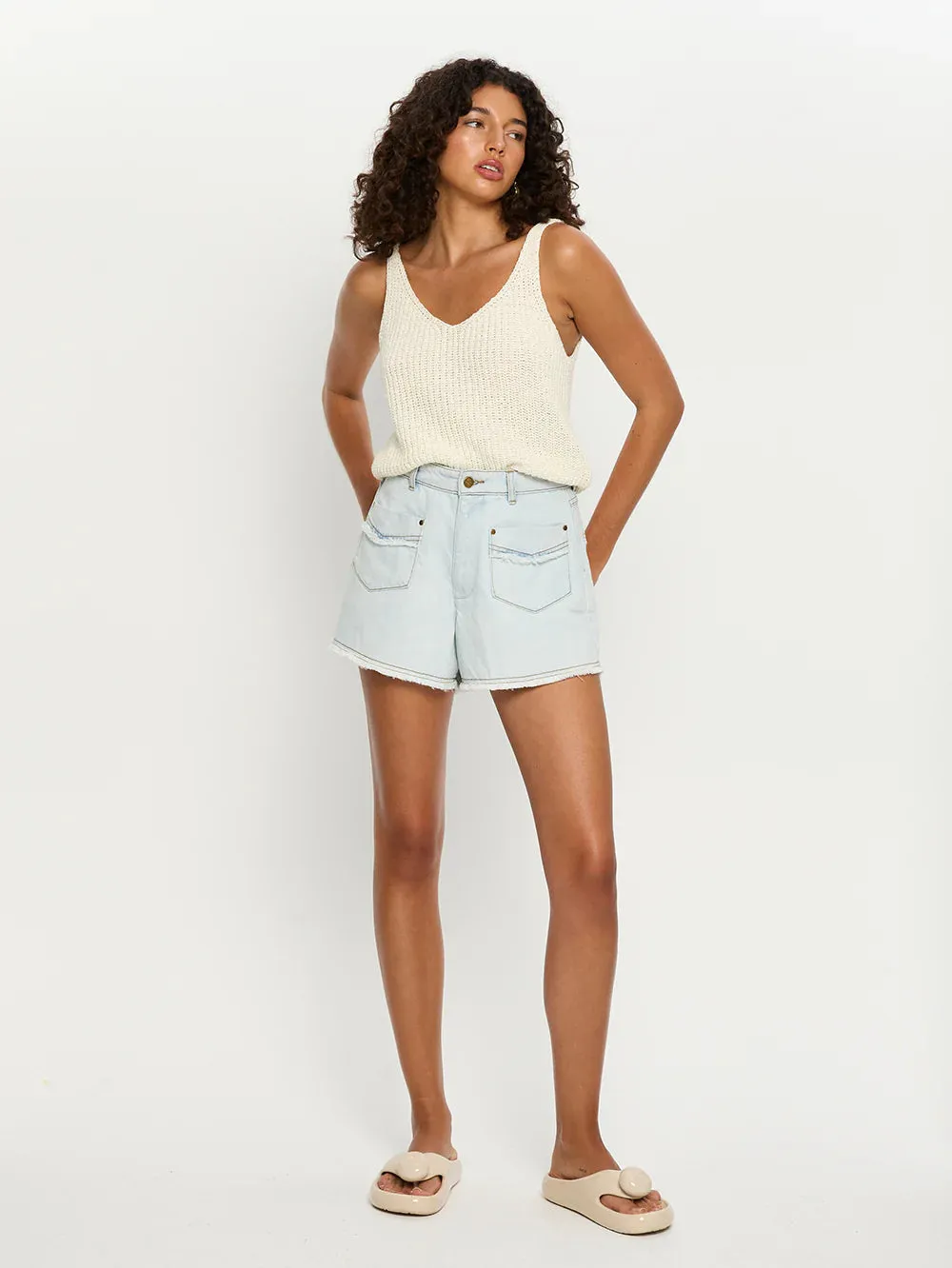 Kivari Gali Short Pale Indigo