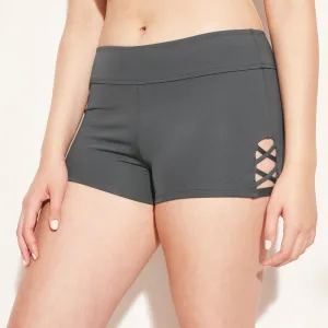 Kona Sol Women's Strappy Side Swim Shorts AF593B