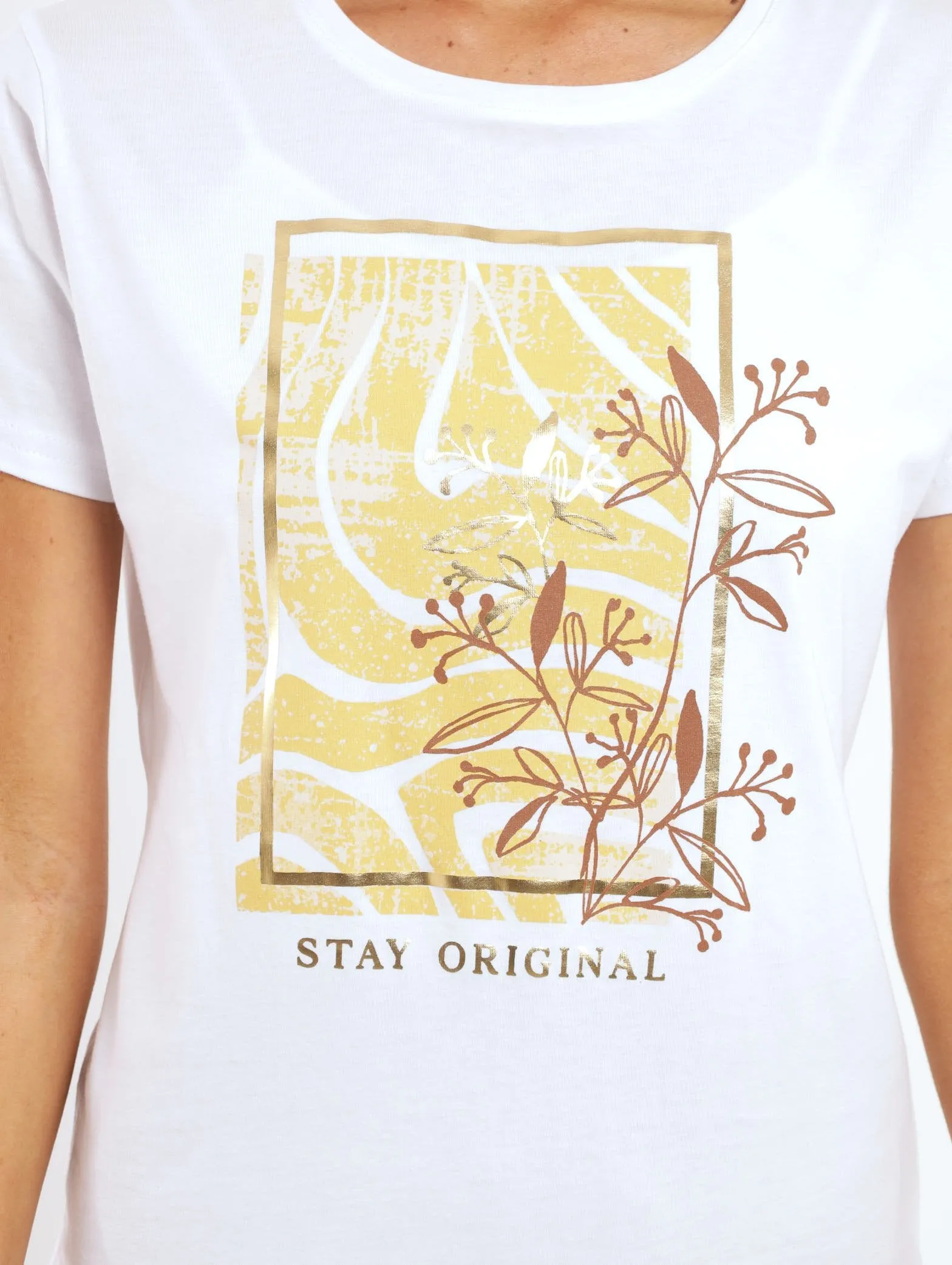 Ladies Fitted Stay Original Tee - White