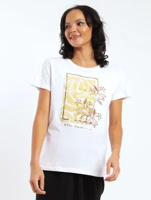 Ladies Fitted Stay Original Tee - White