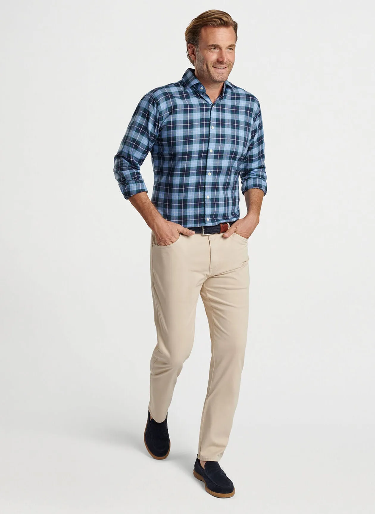 Langley Summer Soft Cotton Sport Shirt by Peter Millar - Cottage Blue