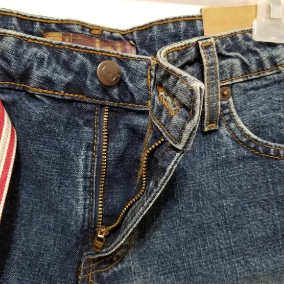 LEI shorts 13 NWT removable striped fabric belt denim jean shortie VINTAGE Y2K