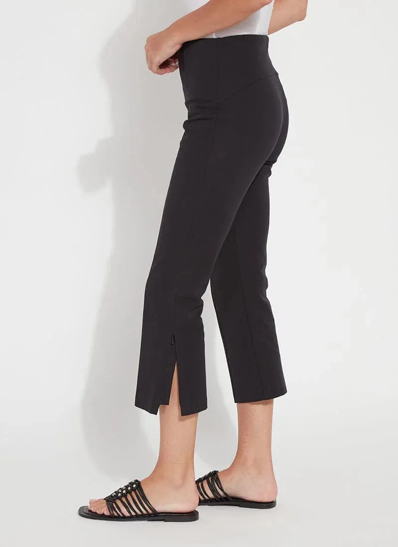 Leighton Flare Crop Pant in Black