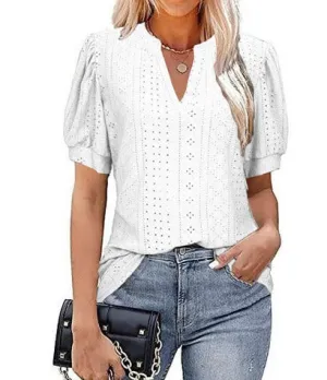 Lena | Elegant Ladies Blouse with Puffed Sleeves