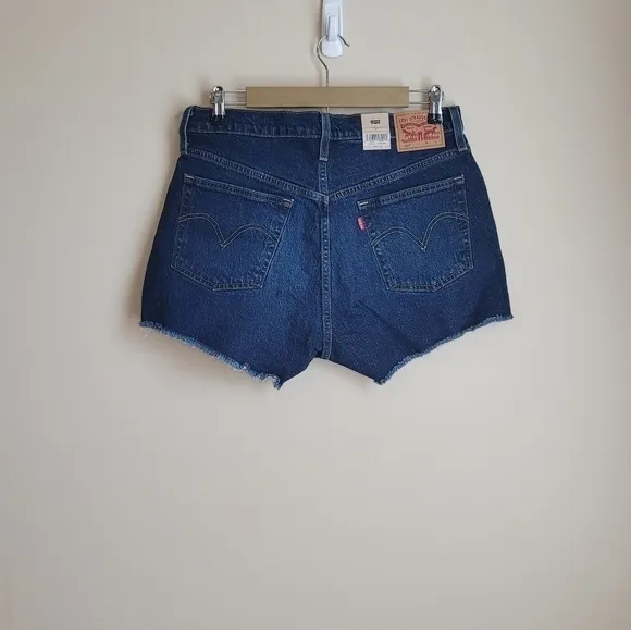 Levi's 501 High-Rise Dark Wash Cut Off Shorts Size 31 inch Waist