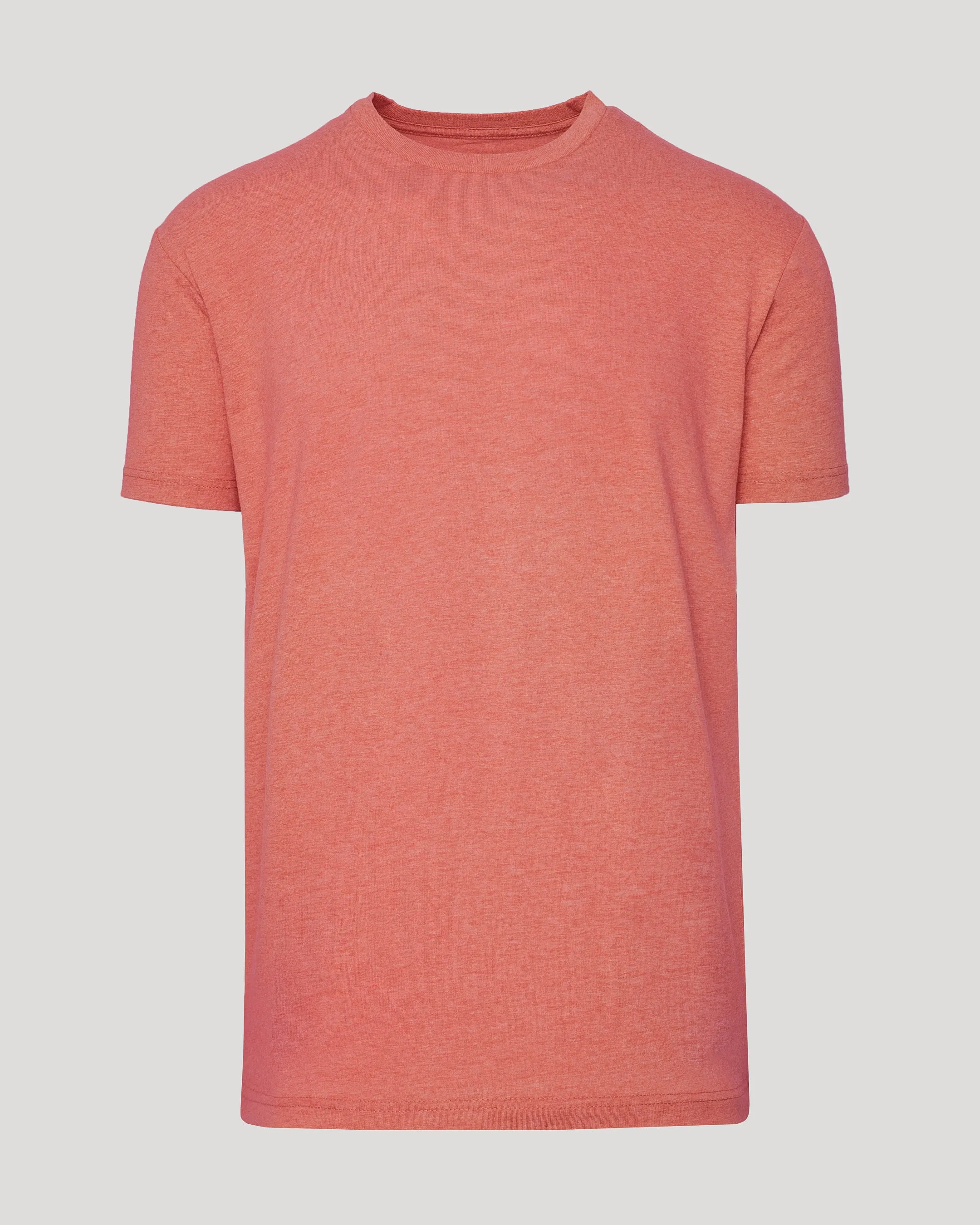 Light Heather Vermilion Short Sleeve Crew Neck Tee