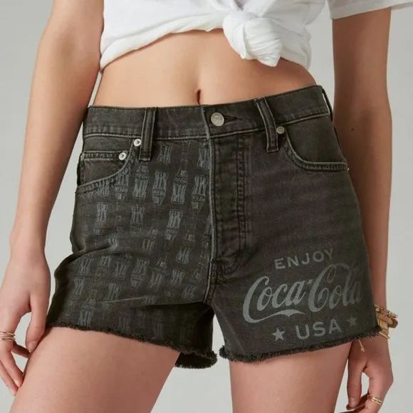 limited edition Lucky Brand Coca-Cola mom shorts