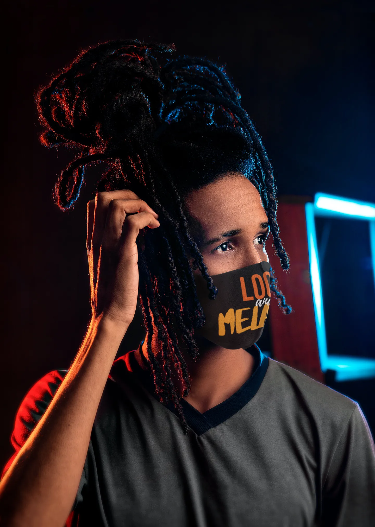 LOCS and MELANIN Fitted Face Mask