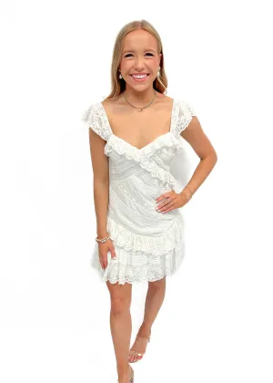 Love Shack Fancy Bensley Dress - True White