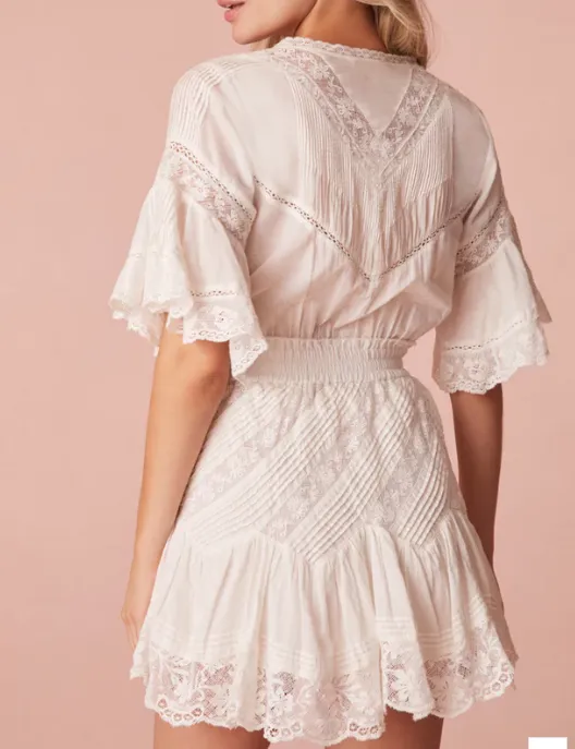 Love Shack Fancy Calamina Dress - Bright White